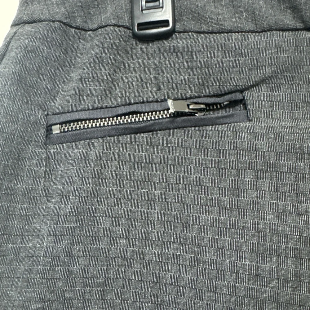 DKNY Charcoal Gray Straight-Leg Ponte Pants with Zip Pockets A29
